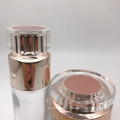 Luxury Clear Rose Gold 50Ml Glass Pump Spray Face Lotion Bottle